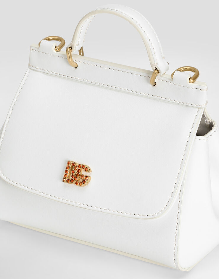 Dolce & Gabbana Bolso bandolera Sicily de napa de piel de becerro Blanco EB0003AU605