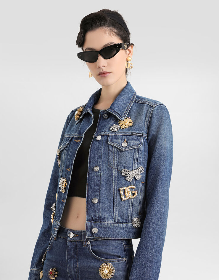 Dolce & Gabbana Denim jacket Multicolor F9I46ZG8NC7