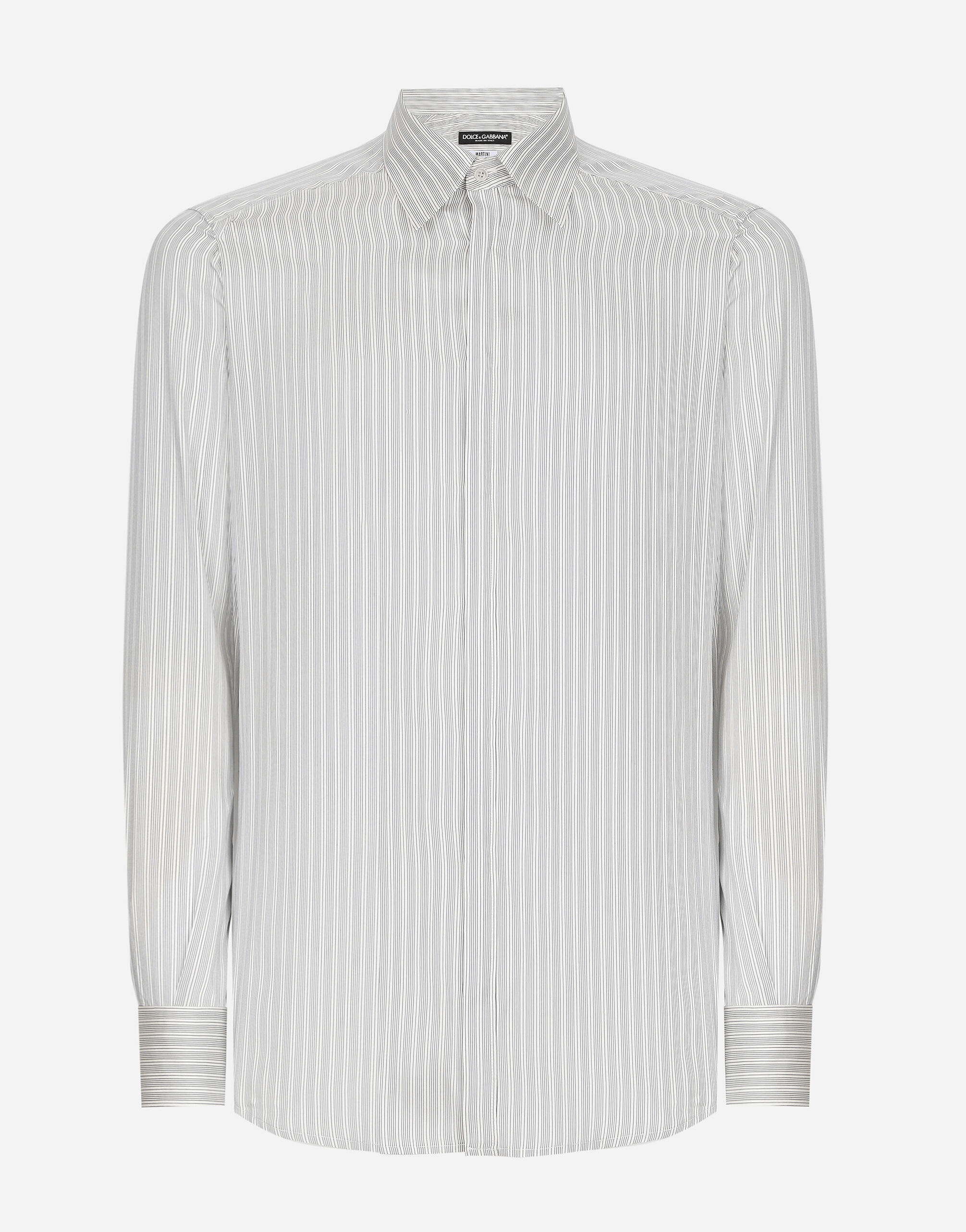 Striped poplin Martini fit shirt in Multicolor for Men Dolce Gabbana