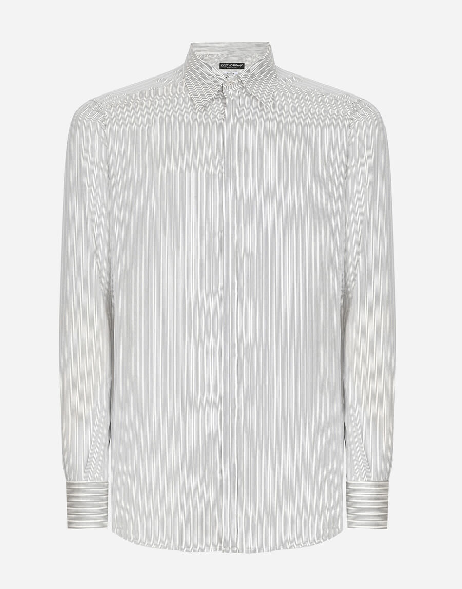 Striped poplin Martini-fit shirt