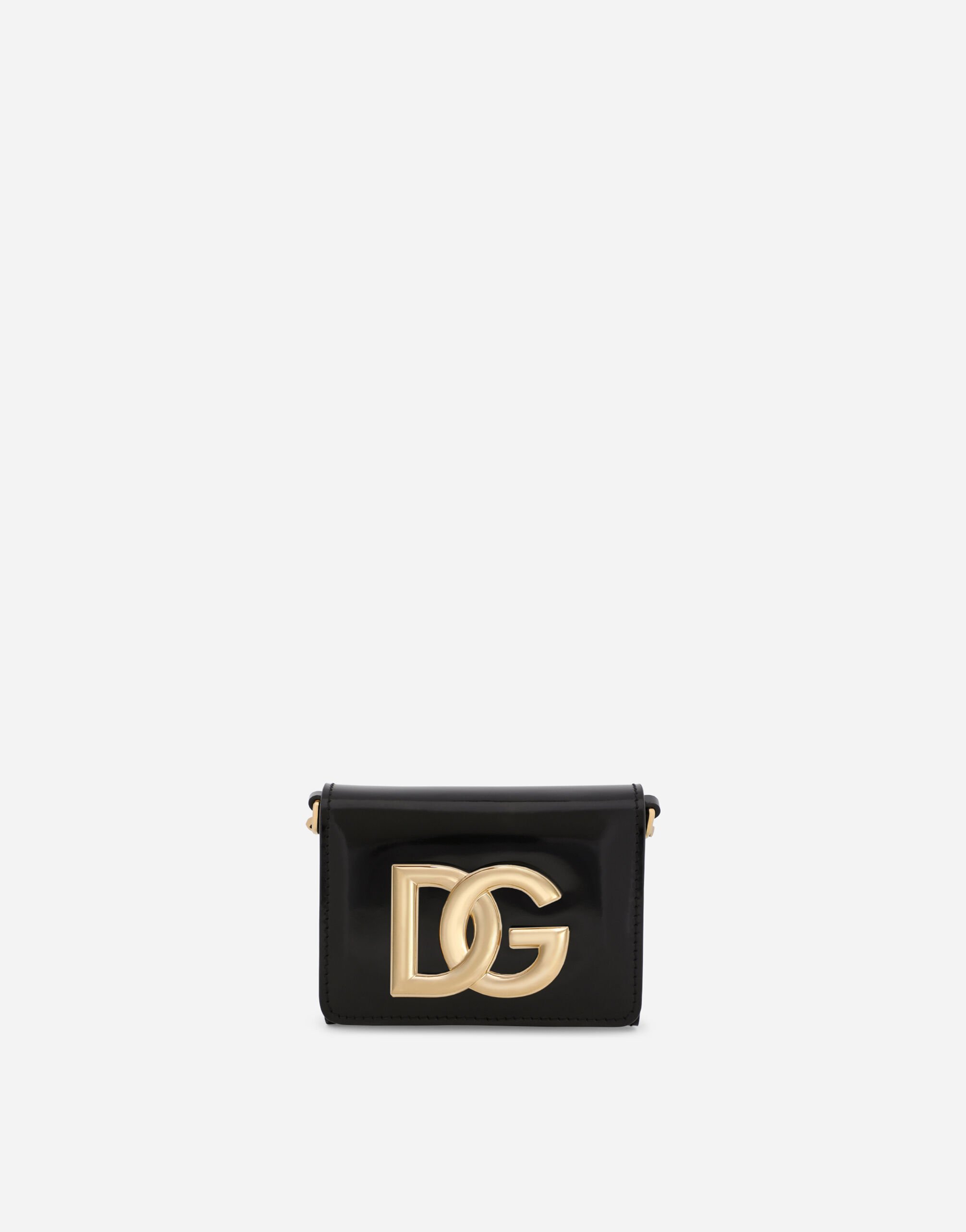 Dolce & Gabbana Polished calfskin DG micro bag Orange BI3279AS204