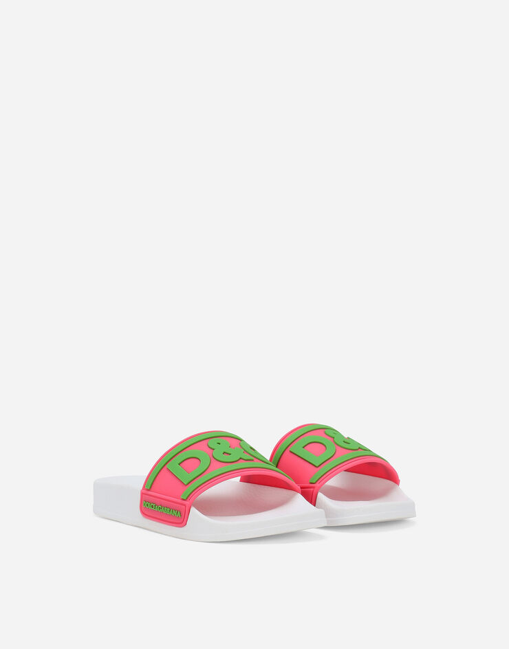 Dolce & Gabbana Rubber beachwear sliders Pink DD0320AQ858