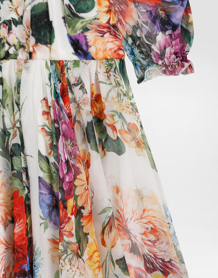 Dolce & Gabbana Robe en mousseline à imprimé fleurs Imprimé L24DI2IS1ZF