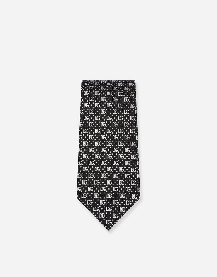 Dolce&Gabbana 8-cm silk jacquard blade tie with DG logo Multicolor GT147EG0JQZ