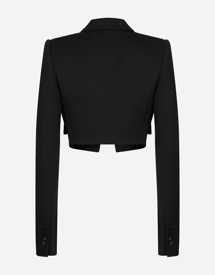 Dolce & Gabbana جاكيت سهرة سبينسر من صوف جبردين أسود F296YTFU21E