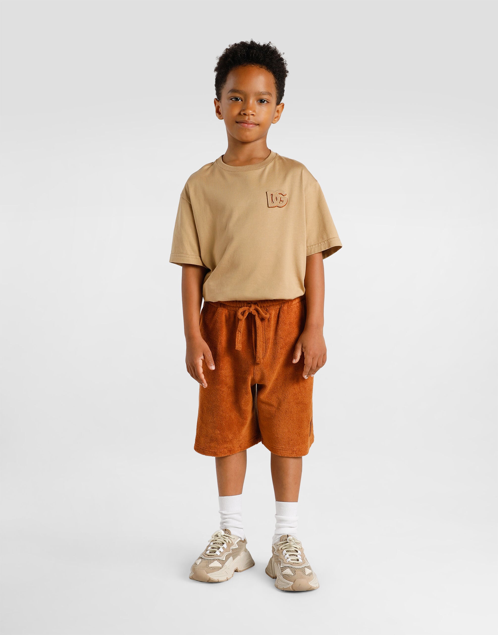Daymaster mesh, split calfskin and down sneakers in Multicolor for