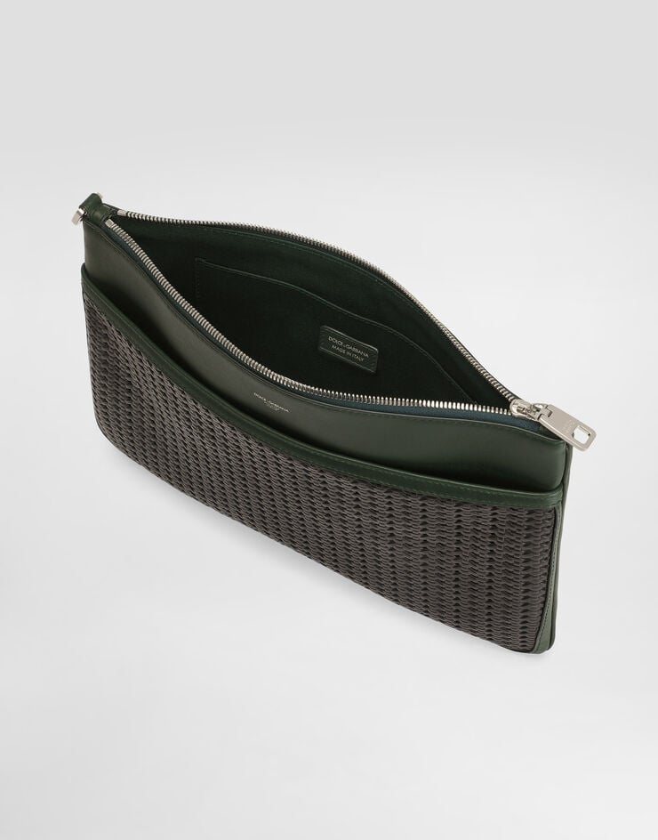 Dolce & Gabbana Plongé woven calfskin necessaire Multicolor BP3294AN419