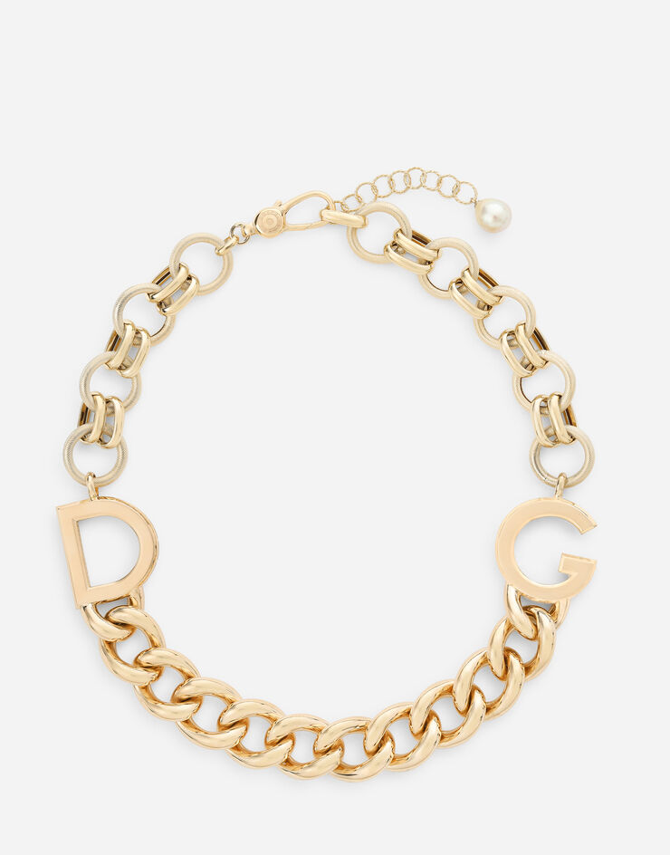 Dolce & Gabbana Collana Logo in oro giallo 18kt Oro Giallo WNMY5GWYE01