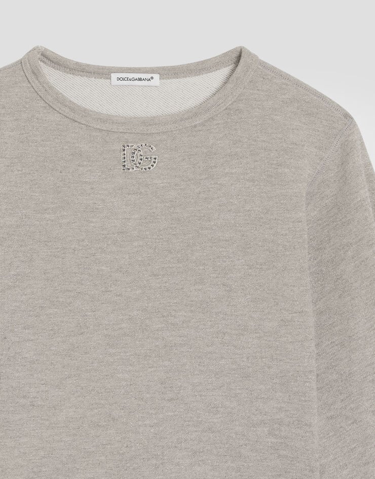 Dolce & Gabbana Lurex sweatshirt Silver L5JWCIHU7WD