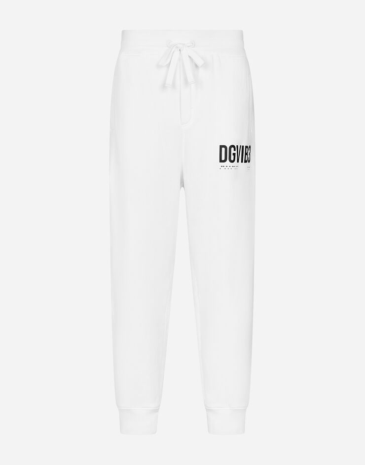 Dolce & Gabbana ジョギングパンツ ジャージー DGVIB3&ロゴプリント ホワイト GZ4EATG7K3G