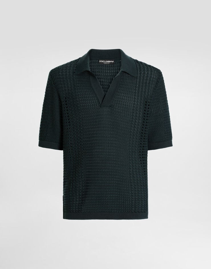 Dolce & Gabbana Wool polo shirt Green GXZA6TJGMDC