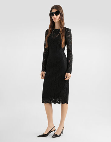 Dolce & Gabbana Cordonetto lace dress Black F6M0DTHLMTB