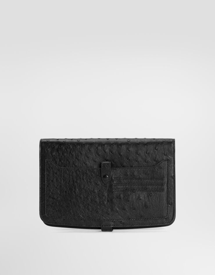 Dolce & Gabbana Ostrich leather clutch Dolce & Gabbana Ostrich leather clutch Black BM2770A8K00