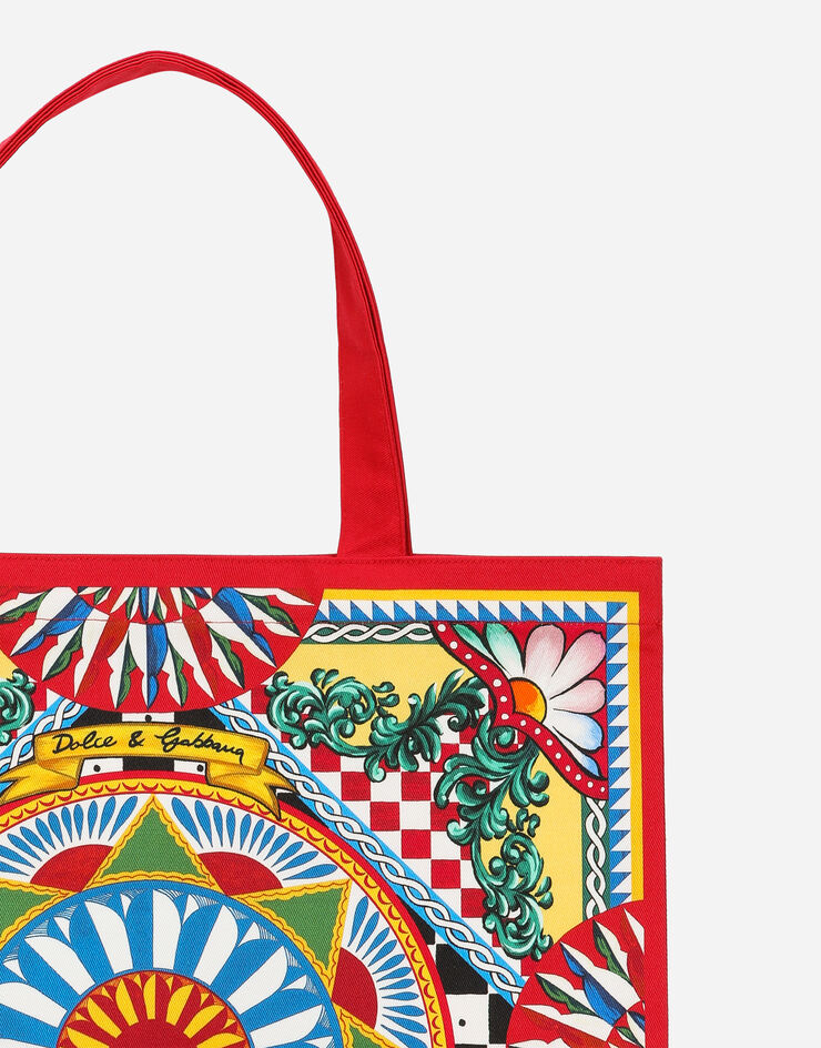 Dolce & Gabbana Bolso shopper de algodón Multicolor TCS002TCAF1