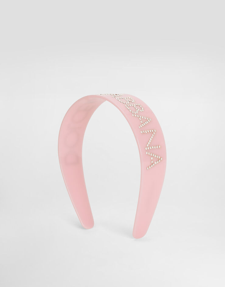 Dolce & Gabbana Diadema de PVC Rosa WHR2J2W1111