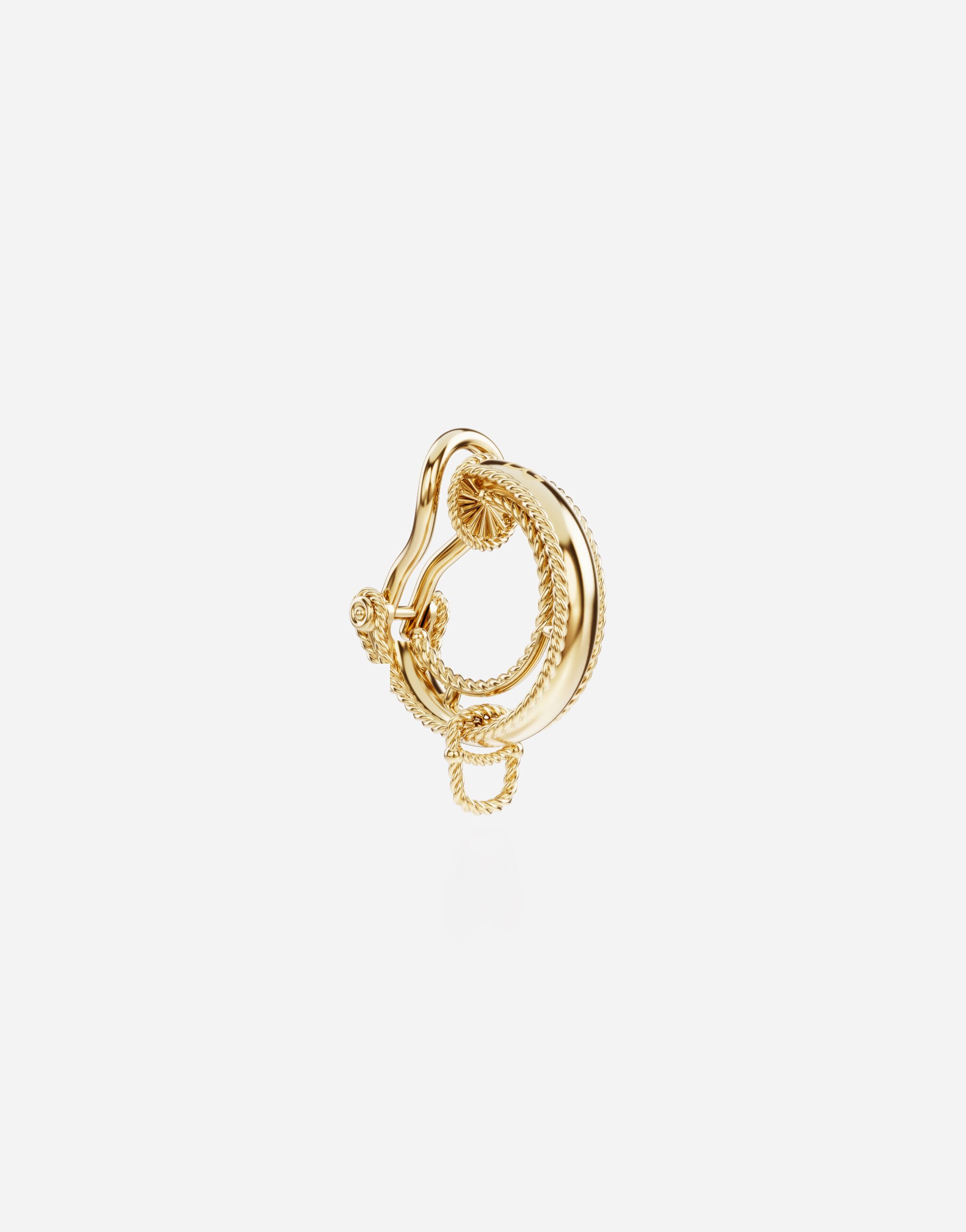 Dolce & Gabbana Rainbow Alphabet clip-on earring in yellow 18kt gold Gold WAQA4GWPE01