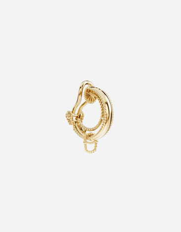 Dolce & Gabbana Rainbow Alphabet clip-on earring in yellow 18kt gold Gold WANR2GWMIXF
