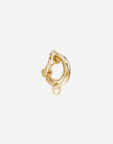 Dolce & Gabbana Rainbow Alphabet clip-on earring in yellow 18kt gold White WEQA1GWSPBL