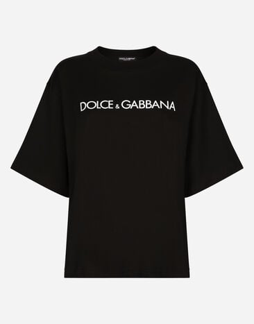 Dolce & Gabbana Tシャツ ショートスリーブ コットン Dolce & Gabbana レタリング ホワイト F8T00ZGDCBT