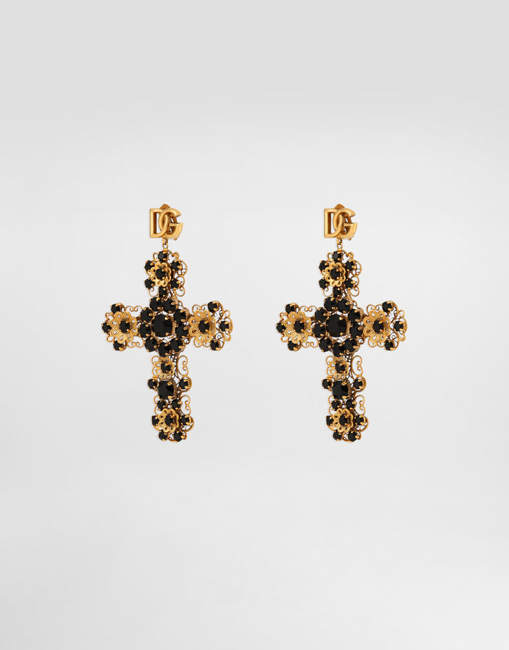 Dolce & Gabbana 花丝工艺十字架耳环 多色 WEP4C4W1111