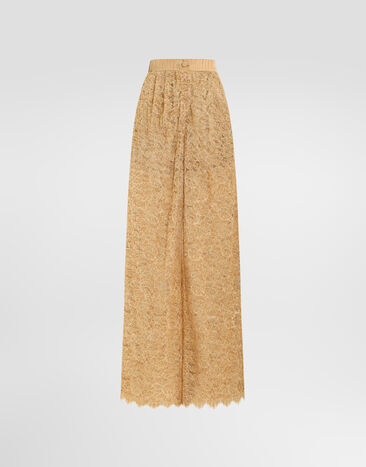 Dolce & Gabbana Lamé lace trousers Gold FTC1YTILMFJ
