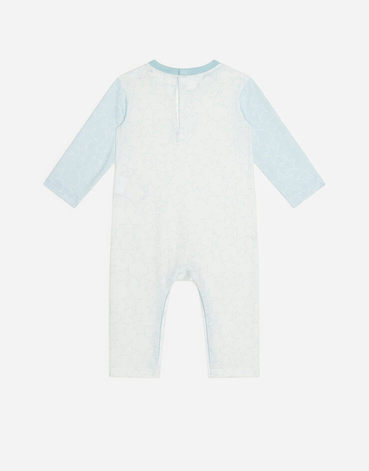 Dolce & Gabbana Jersey tracksuit with star print and light blue bottom LIGHT BLUE L1JO1MG7VVG