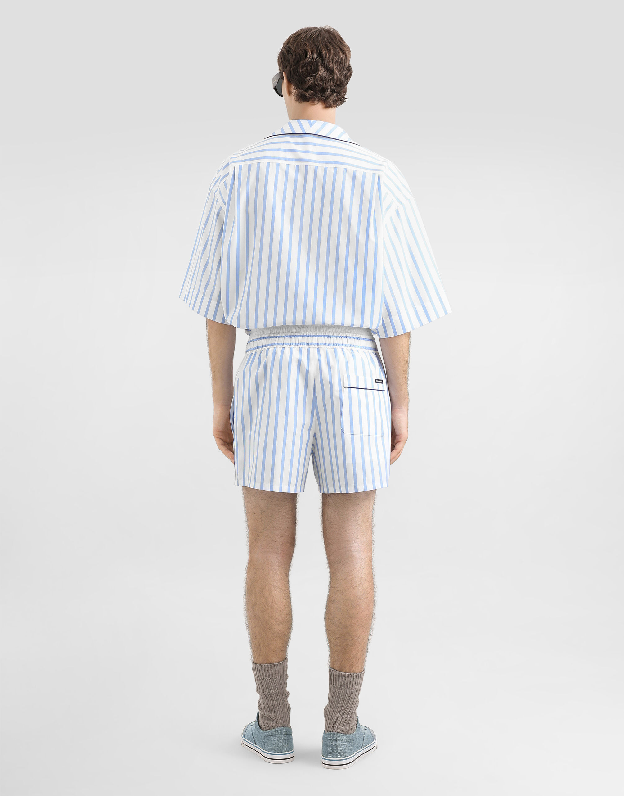 Striped poplin shirt in Multicolor for Men | Dolce&Gabbana® US