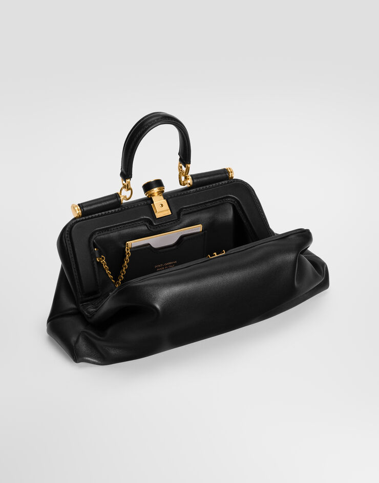 Dolce & Gabbana Grandma 미니 핸드백 플롱제 나파 가죽 소재 블랙 BB7993BF984