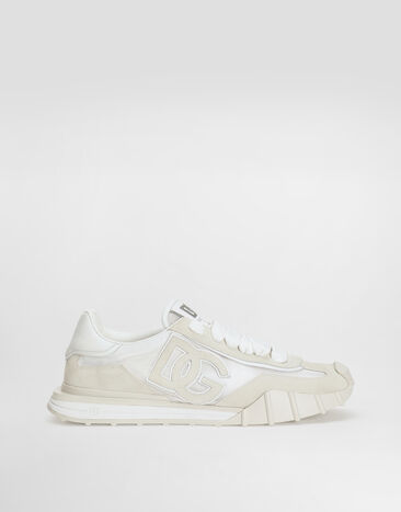 Dolce & Gabbana DG Athletic sneakers in fabric and calfskin Cream CS2384A0136