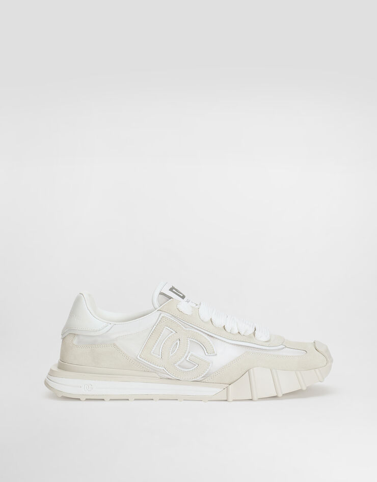 Dolce & Gabbana DG Athletic sneakers in fabric and calfskin Cream CS2384A0136