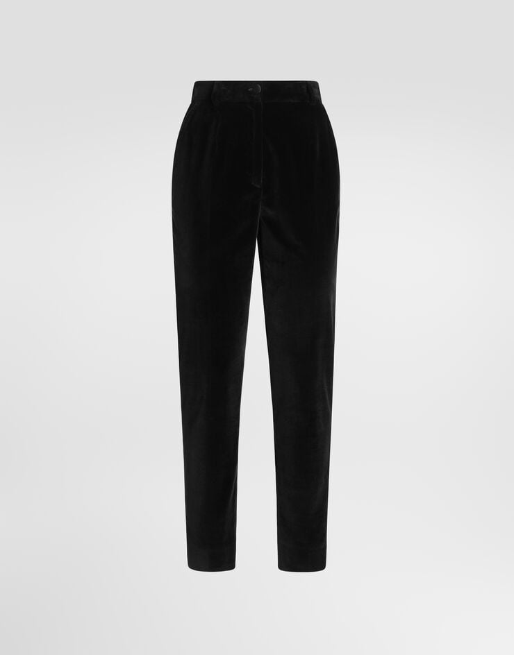 Dolce & Gabbana Tailored velvet tuxedo pants Black FTC71TFUVG7