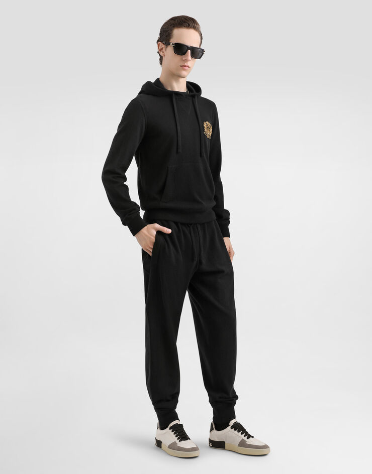 Dolce & Gabbana Smooth cashmere sweatshirt Black GXX20ZJBWIR