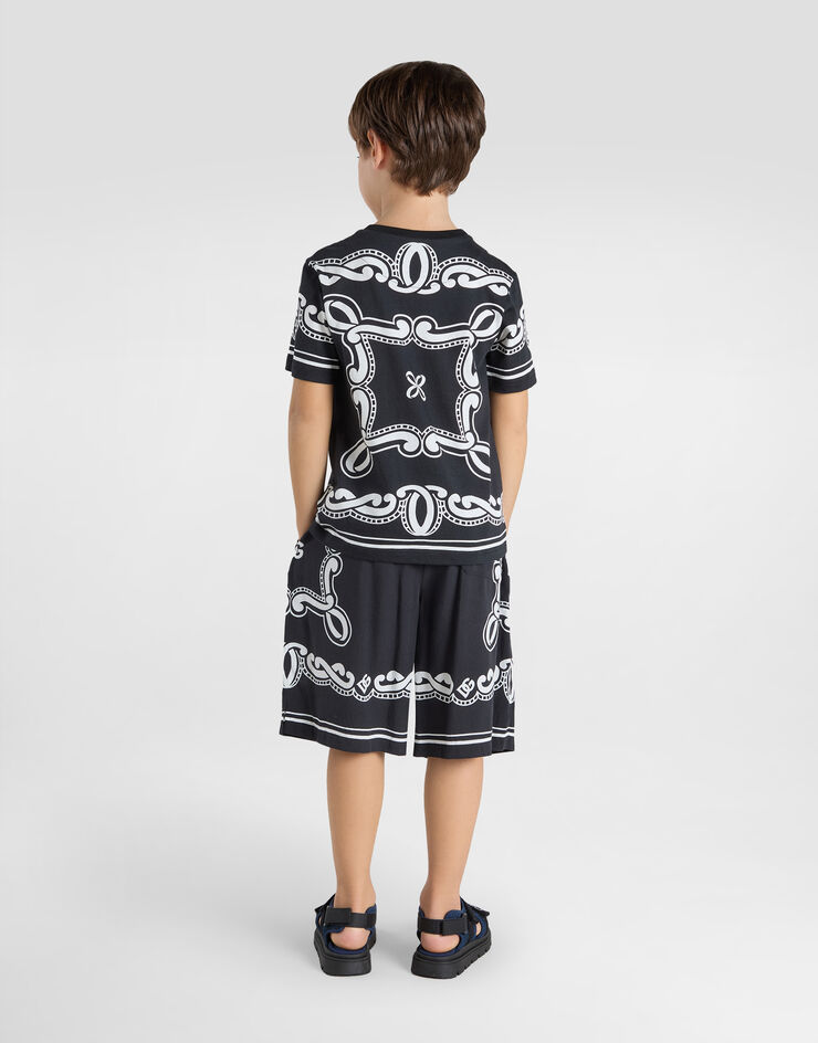 Dolce & Gabbana Camiseta de punto con estampado Bandana Imprima L4JTHUII7FY