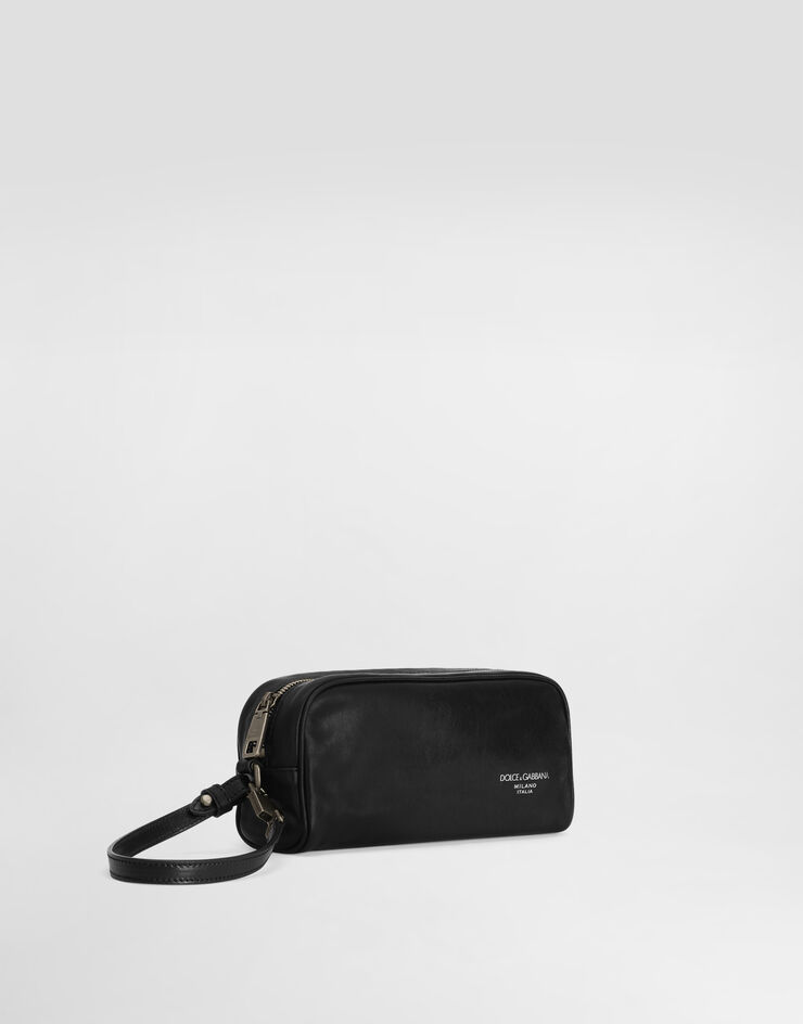 Dolce & Gabbana Tempesta calfskin necessaire Black BP3456AU994