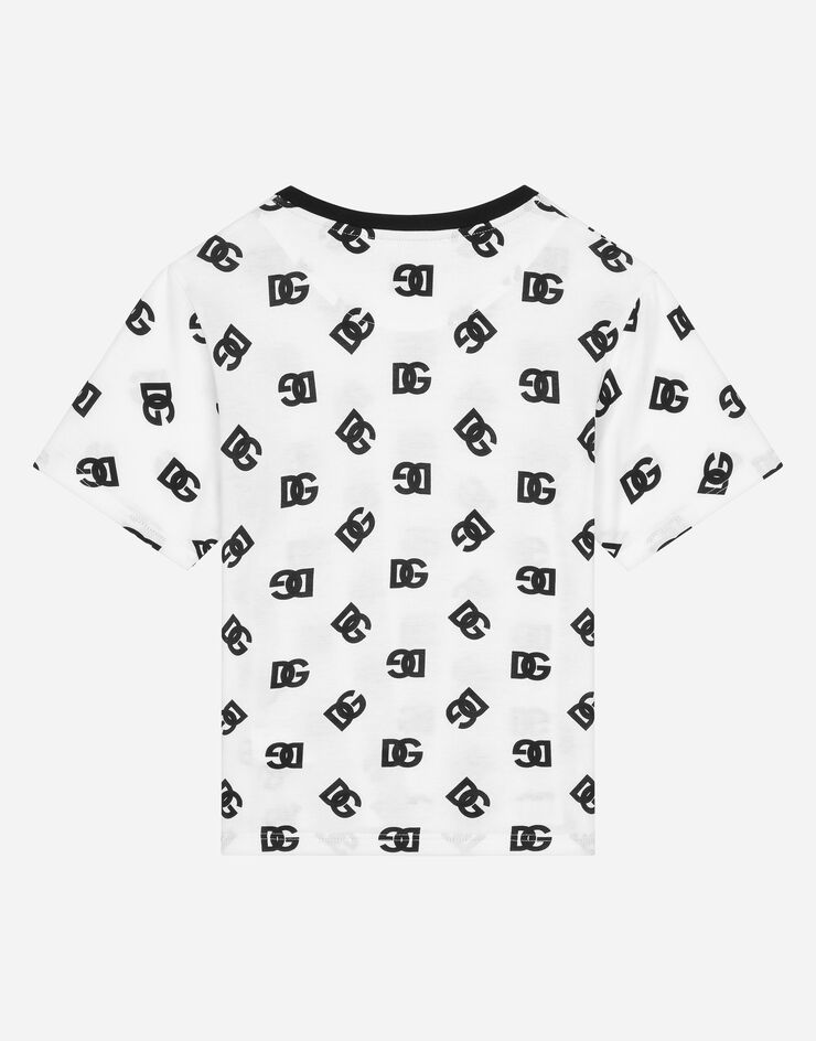 Dolce & Gabbana DG 徽标印花平纹针织 T 恤 版画 L4JTBLHS7JH