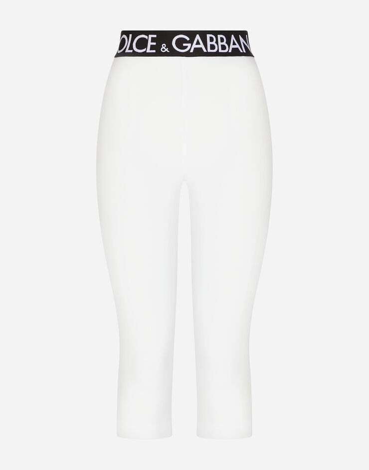 Dolce & Gabbana Jersey leggings with branded elastic White FTB5STFUGFJ
