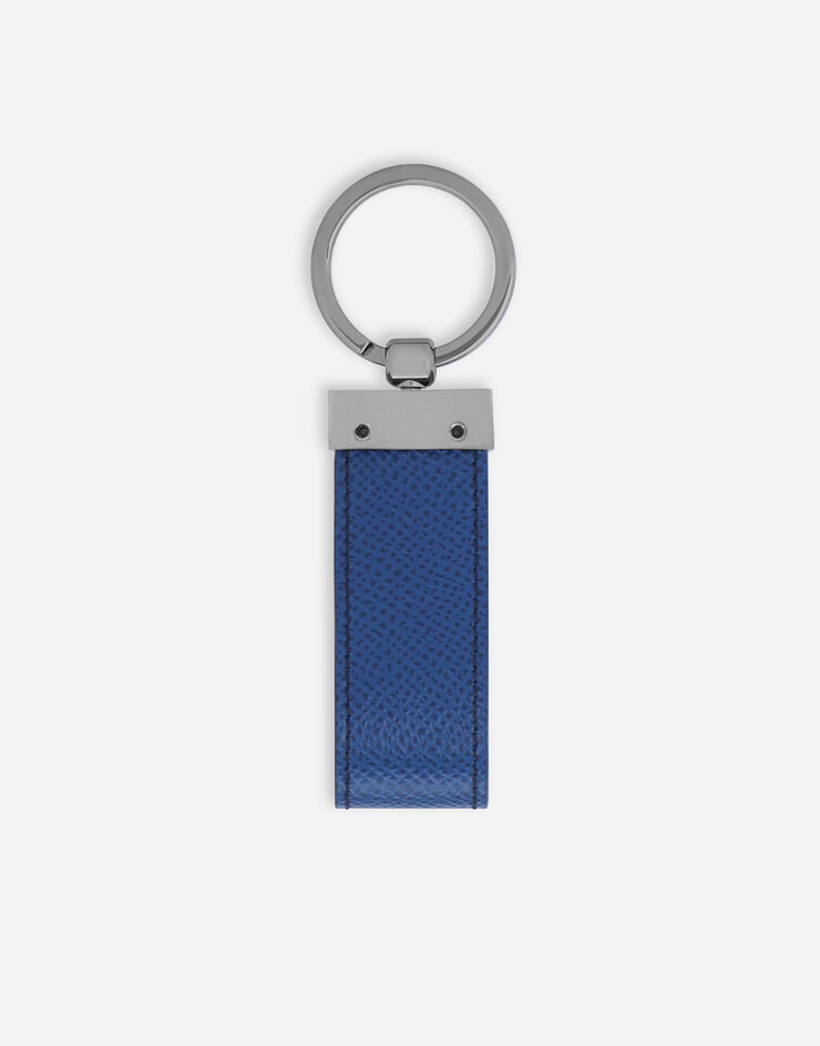 Dolce & Gabbana Dauphine calfskin key chain Blue BP1371AZ602