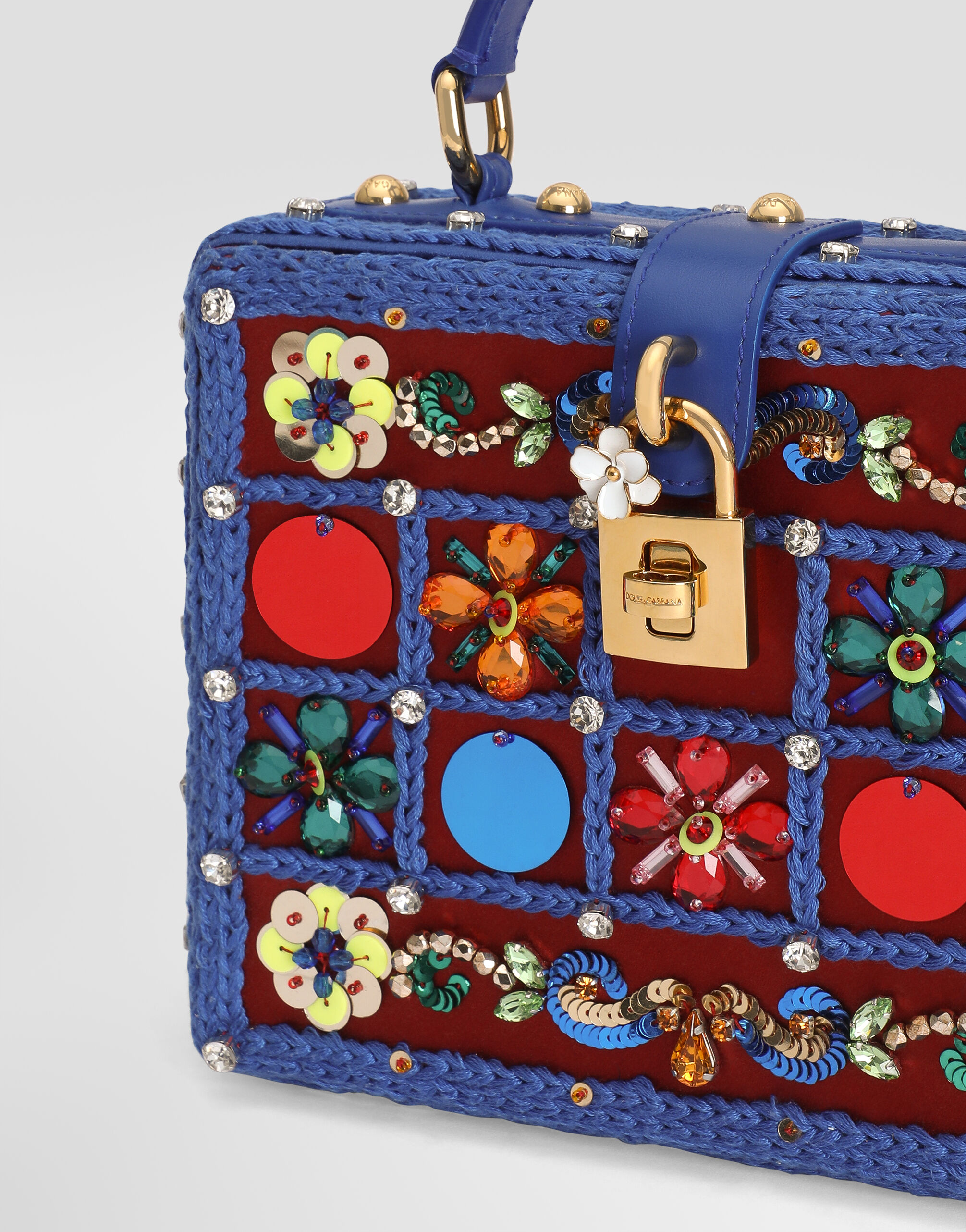 Dolce Box handbag with embroidery in Multicolor for Women