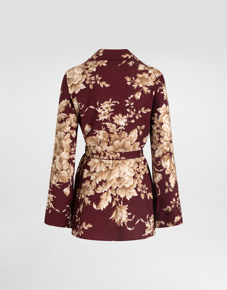 Dolce & Gabbana Рубашка Vanity из шармеза с принтом в виде роз Отпечатки F5Q03TFSA7Y