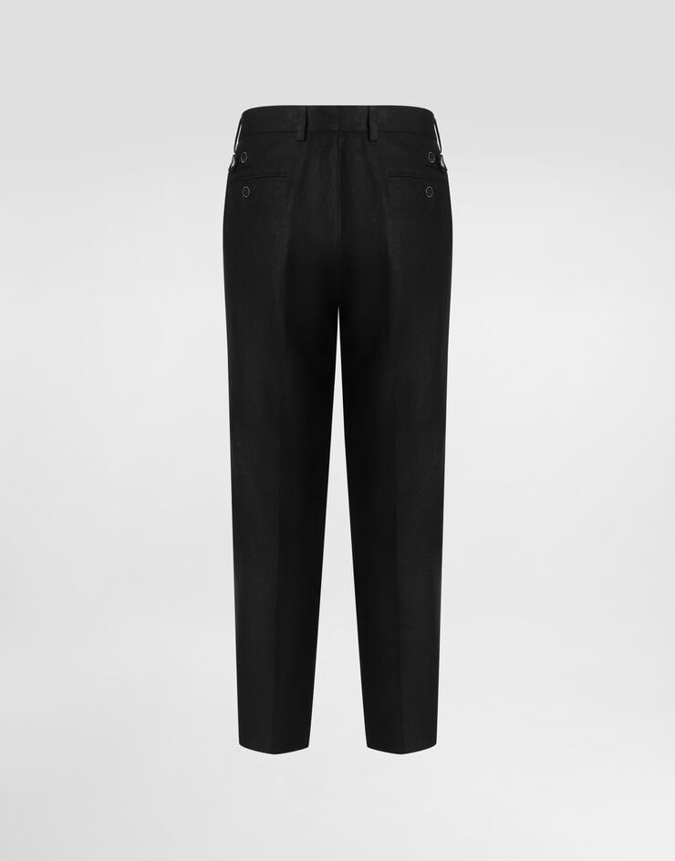 Dolce & Gabbana Linen pants Black GY6IETGK320