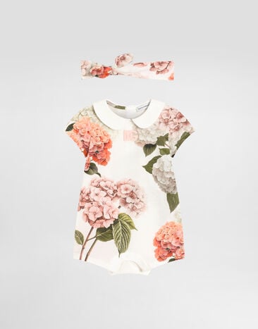 Dolce & Gabbana Hydrangea-print jersey gift set Multicolor L2JOY1II7JR