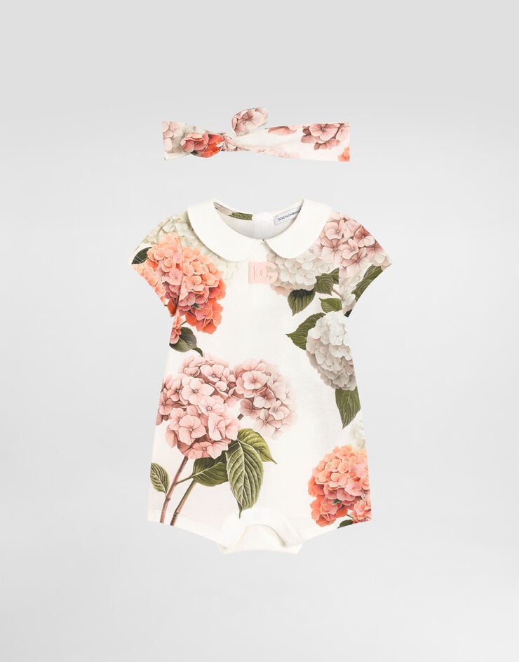 Dolce & Gabbana Hydrangea-print jersey gift set Multicolor L2JOY1II7JR