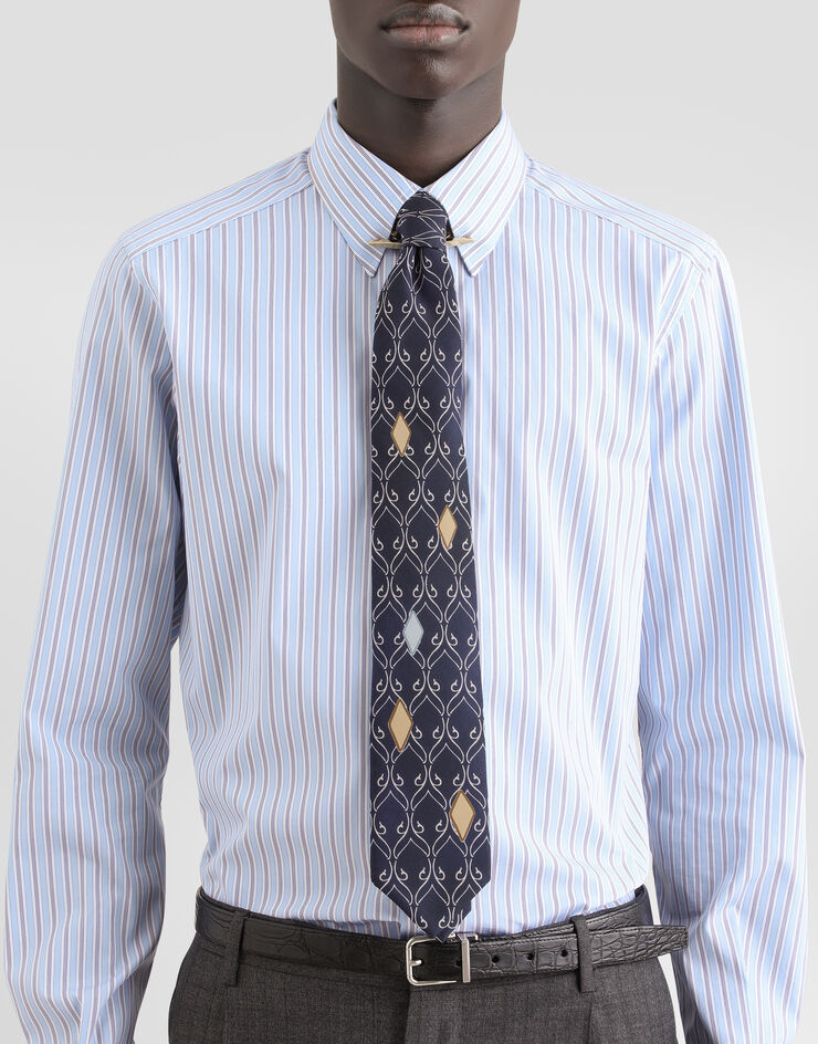 Dolce & Gabbana Vintage-print twill tie Dolce & Gabbana Vintage-print twill tie GT147EG0WW9