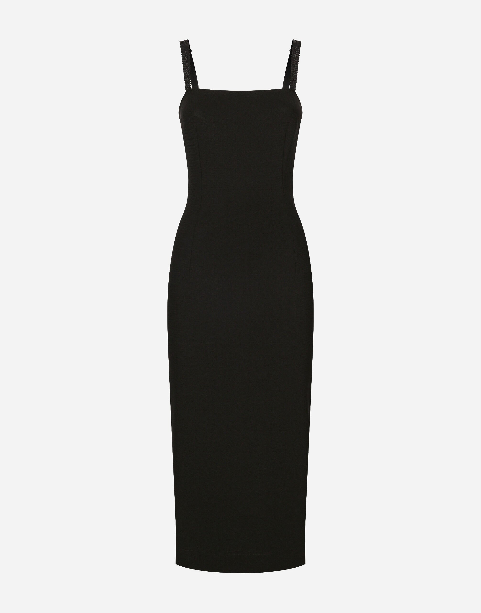 Dolce & Gabbana Jersey Milano rib sheath dress Black BB6711AV893