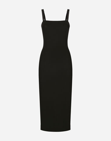 Dolce & Gabbana Jersey Milano rib sheath dress Black BB6711AV893