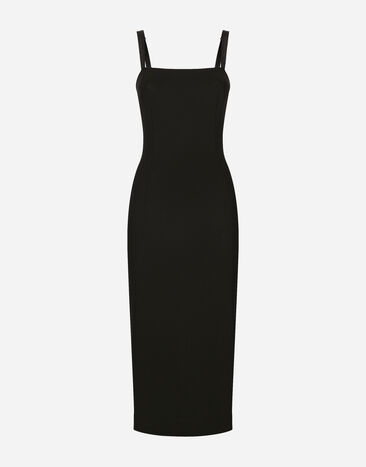 Dolce & Gabbana Schlauchkleid aus Jersey in Milano Ripp SCHWARZ BB6711AV893