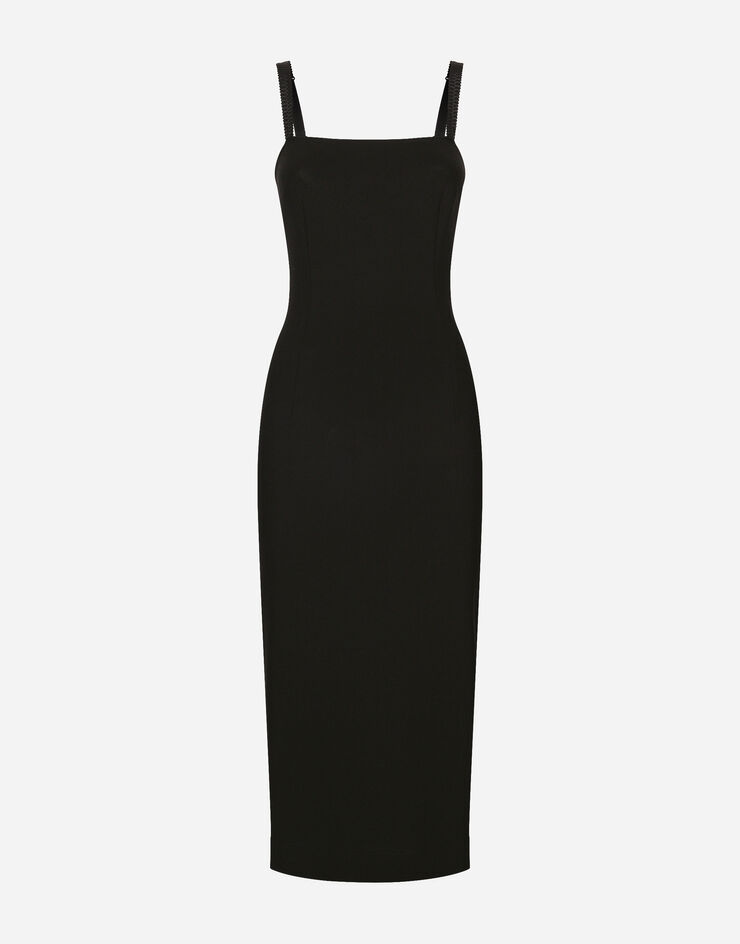 Dolce & Gabbana Платье-футляр из джерси пунто черный F6ARTTFUGN7