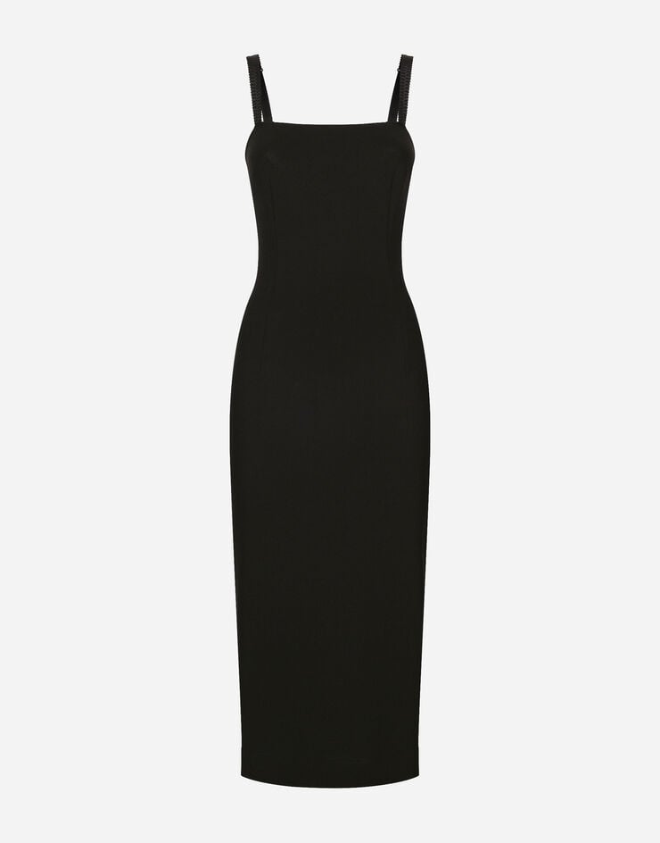 Jersey Milano rib sheath dress in Black for | Dolce&Gabbana® US