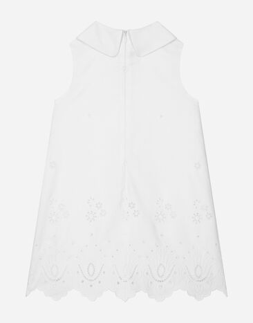 Dolce & Gabbana Poplin and broderie anglaise dress White L53DY4FG5BL
