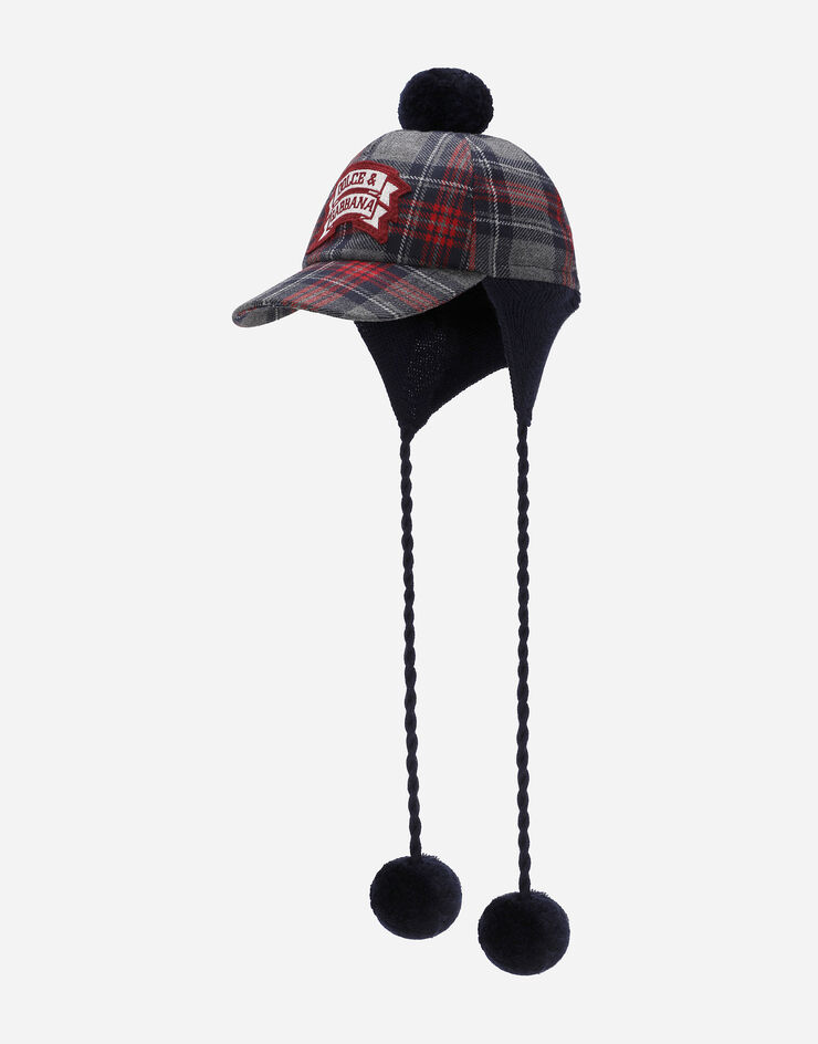 Dolce & Gabbana Tartan wool-blend baseball cap with ear flaps Mehrfarbig LB5H44FQMFZ